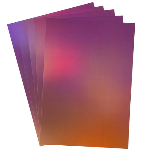 Craft Perfect Ombre Iridescent Mirror Cardstock 8.5"X11"-Indian Summer - 5A0023WV-8943E