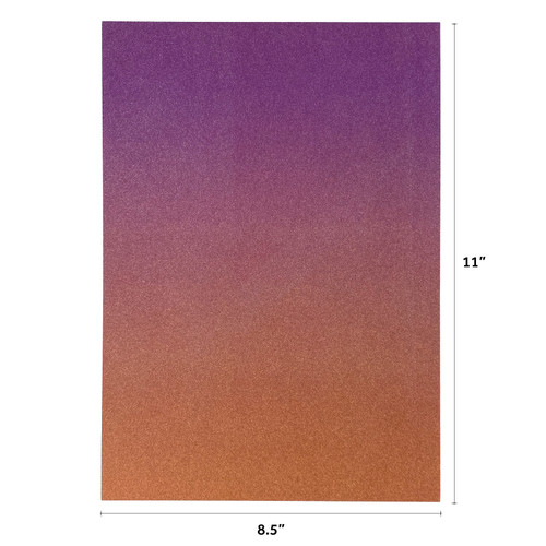 Craft Perfect Ombre Glitter Cardstock 8.5"X11"-Arabian Nights - OMBREGLT-8925E Craft Perfect Ombre Glitter Cardstock 8.5"X11"-Arabian Nights - OMBREGLT-8925E