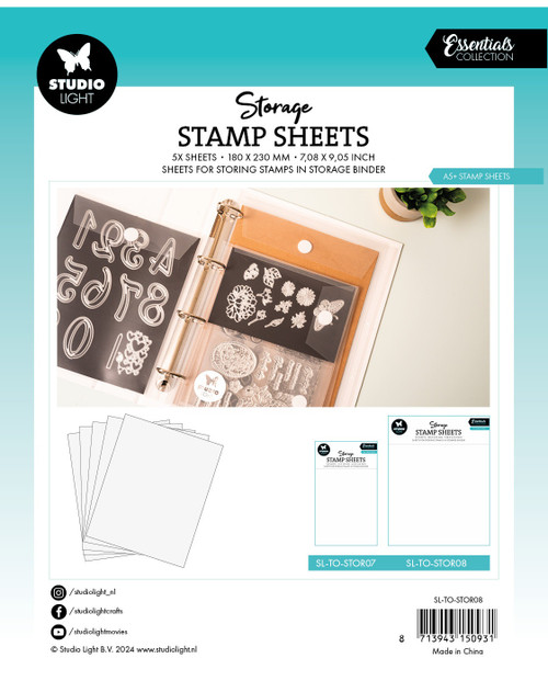 3 Pack - Studio Light Essentials Storage Stamp Sheet A5 5/Pkg-Nr. 08 - 5A002BFX-1GF03