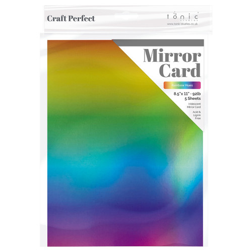 3 Pack - Craft Perfect Ombre Iridescent Mirror Cardstock 8.5"X11"-Rainbow Hue - 5A0023WV-8940E - 841079189407