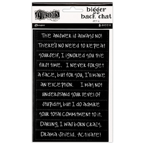 3 Pack - Dyan Reaveley's Dylusions Bigger Back Chat Stickers-Black Set #4 - 5A002FV7-1GH9B - 789541086642