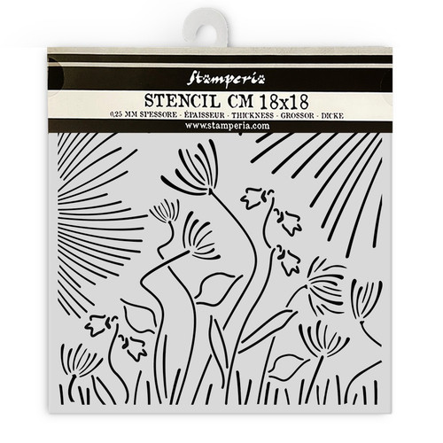 Stamperia Stencil 7"X7"-Forest Abstract Flowers - 5A002CHX-1GFZQ - 5993110038122