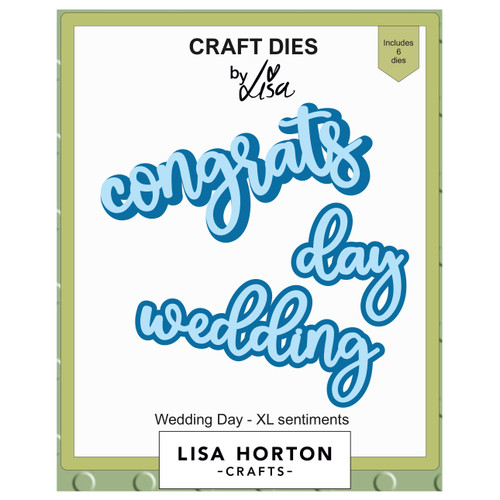 Lisa Horton Crafts XL Sentiments Dies-Wedding Day - 5A002F1H-1GGG6 - 632793479024