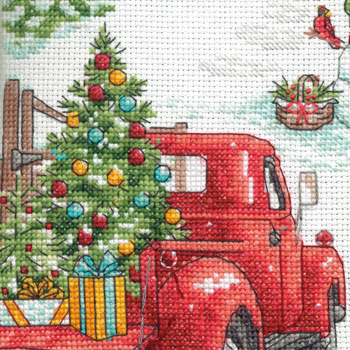 Dimensions Counted Cross Stitch Kit 16" Long-Holiday Farm Stocking (14 Count) - 5A002G93-1GHQD Dimensions Counted Cross Stitch Kit 16" Long-Holiday Farm Stocking (14 Count) - 5A002G93-1GHQD