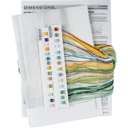 Dimensions Counted Cross Stitch Kit 14"X10"-Lemon Jar (14 Count) - 5A002G8Z-1GHQL Dimensions Counted Cross Stitch Kit 14"X10"-Lemon Jar (14 Count) - 5A002G8Z-1GHQL