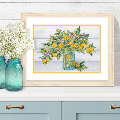 Dimensions Counted Cross Stitch Kit 14"X10"-Lemon Jar (14 Count) - 5A002G8Z-1GHQL Dimensions Counted Cross Stitch Kit 14"X10"-Lemon Jar (14 Count) - 5A002G8Z-1GHQL