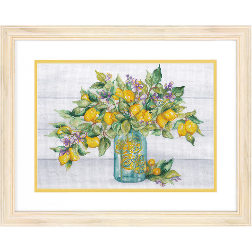 Dimensions Counted Cross Stitch Kit 14"X10"-Lemon Jar (14 Count) - 5A002G8Z-1GHQL Dimensions Counted Cross Stitch Kit 14"X10"-Lemon Jar (14 Count) - 5A002G8Z-1GHQL