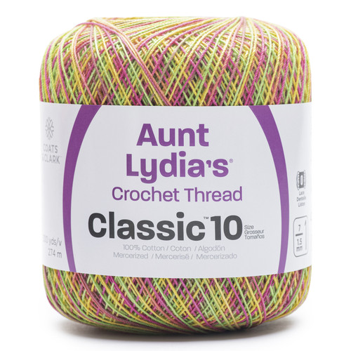 Aunt Lydia's Classic Crochet Thread Size 10-Super Glow Sherbert - 154-1GGN9 - 073650078958