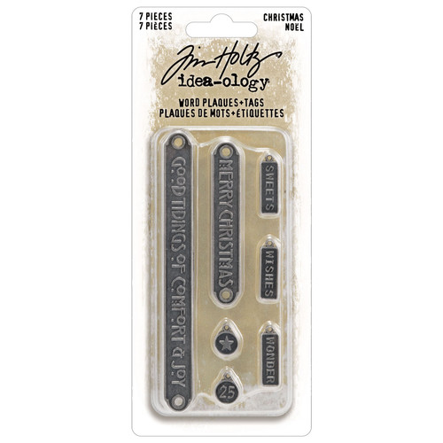 2 Pack - Tim Holtz Idea-ology-Word Plaques + Tags - 5A0026S0-1G974 - 040861944051