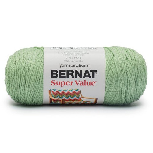 3 Pack - Bernat Super Value Solid Yarn-Soft Green - 164053-1GHTT - 057355546622