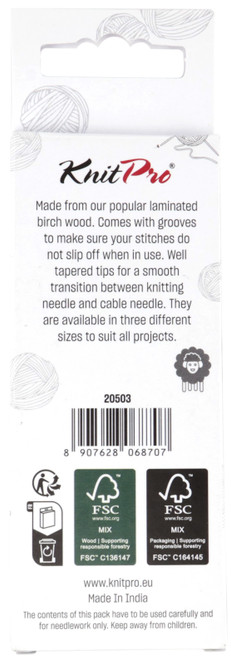 KnitPro-Dreamz Cable Needles 3/Pkg-Sizes 3.25mm, 4.00mm & 5.5mm - 5A002FWZ-1GHBR KnitPro-Dreamz Cable Needles 3/Pkg-Sizes 3.25mm, 4.00mm & 5.5mm - 5A002FWZ-1GHBR
