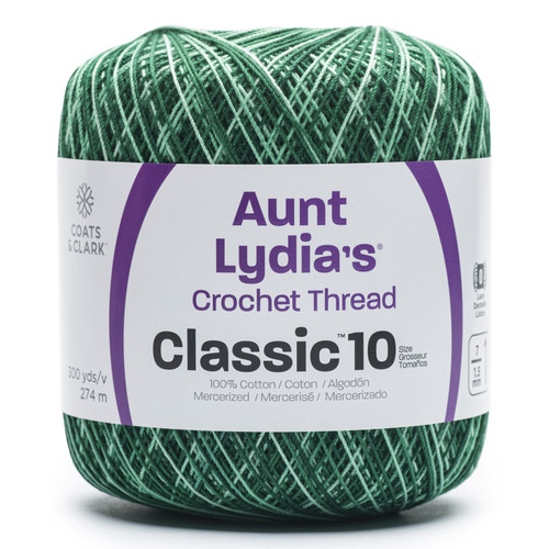 Aunt Lydia's Classic Crochet Thread Size 10-Super Glow Spring Greens - 154-1GGMX - 073650078927
