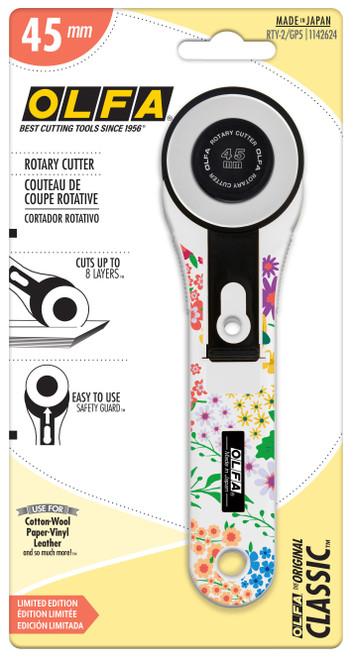 OLFA Classic Straight Handle Rotary Cutter 45mm-Floral - 5A002GC7-1GHWF - 091511230987 OLFA Classic Straight Handle Rotary Cutter 45mm-Floral - 5A002GC7-1GHWF - 091511230987
