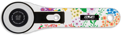 OLFA Classic Straight Handle Rotary Cutter 45mm-Floral - 5A002GC7-1GHWF OLFA Classic Straight Handle Rotary Cutter 45mm-Floral - 5A002GC7-1GHWF
