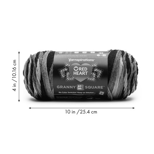 3 Pack - Red Heart All in One Granny Square-Espresso - E310GS-1GGMT 3 Pack - Red Heart All in One Granny Square-Espresso - E310GS-1GGMT