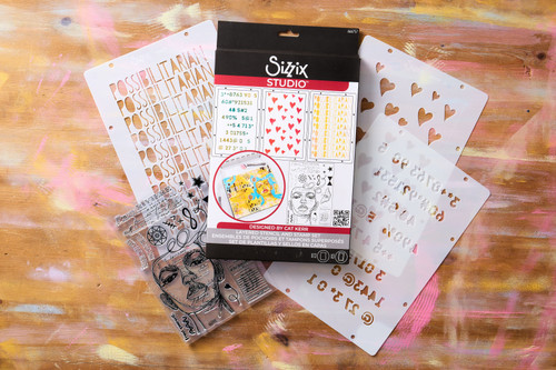 Sizzix Clear Stamp Set 13/Pkg W/Stencils 3/Pkg By Cat Kerr-Possibilitarian - 5A002BLG-1GF2Z Sizzix Clear Stamp Set 13/Pkg W/Stencils 3/Pkg By Cat Kerr-Possibilitarian - 5A002BLG-1GF2Z