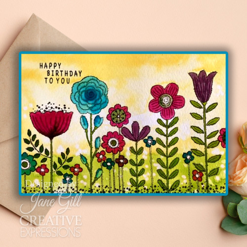 Woodware Clear Stamps 4"X6"-Singels Blooms For Birds Flower Stems - 5A002GJP-1GJ24