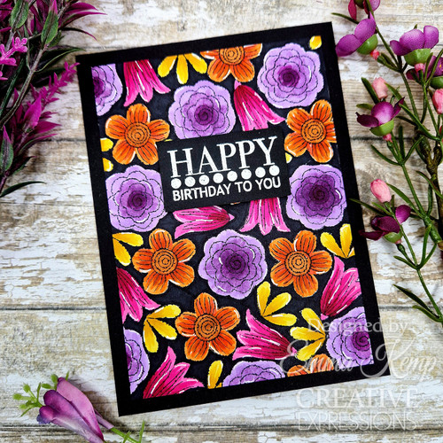 Woodware Clear Stamps 4"X6"-Singels Blooms For Birds Flower Stems - 5A002GJP-1GJ24