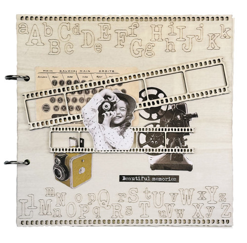 Studio Light Grunge Plywood Journal 8"X8"-Nr. 08, Letter Journal 5A002GTF-1GJ6N