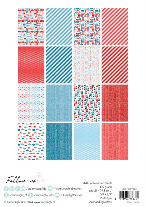 Studio Light Friendz Paper Pad 8.25"X5.83" 24/Pkg-Nr. 263, Let's Connect - 5A002GS0-1GJ6Y
