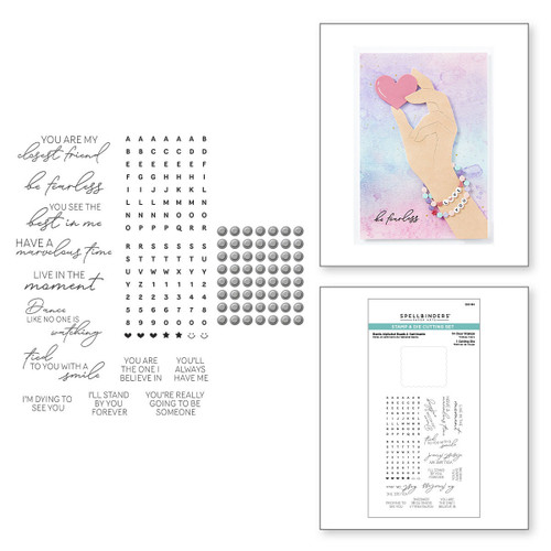 Spellbinders Clear Stamps & Die Set From Beads Of Friendship-Bestie Alphabet Beads & Sentiments - 5A002GCQ-1GHXN Spellbinders Clear Stamps & Die Set From Beads Of Friendship-Bestie Alphabet Beads & Sentiments - 5A002GCQ-1GHXN