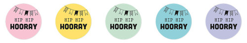 3 Pack - Studio Light Essentials Stickers 100/Pkg-Nr. 26, Hip Hip Hooray - 5A002GP6-1GJ9X