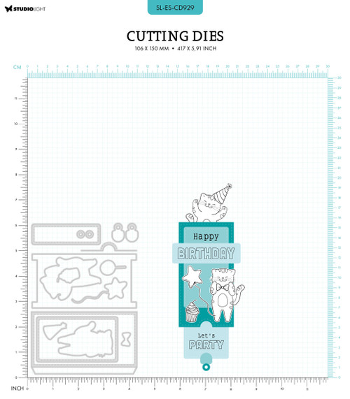 Studio Light Essentials Cutting Die-Nr. 929, Peek A Boo Slider - 5A002GRZ-1GJ8G Studio Light Essentials Cutting Die-Nr. 929, Peek A Boo Slider - 5A002GRZ-1GJ8G