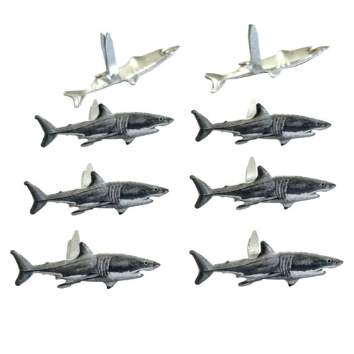 6 Pack - Eyelet Outlet Shape Brads 12/Pkg-Shark - QBRD2-1GJ2Y - 810787026120