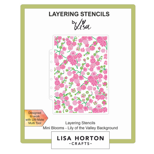 Lisa Horton Crafts Layering Stencils-Lily Of The Valley Background - 5A002G4Z-1GHLN - 632793479932