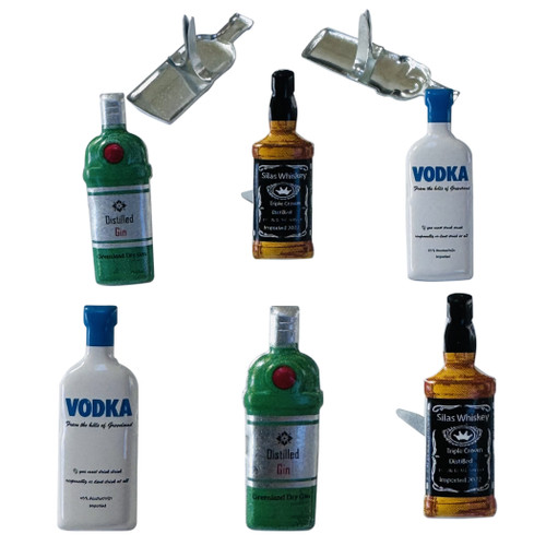 6 Pack - Eyelet Outlet Shape Brads 12/Pkg-Liquor Bottles - QBRD2-1GJ2W - 810787026038
