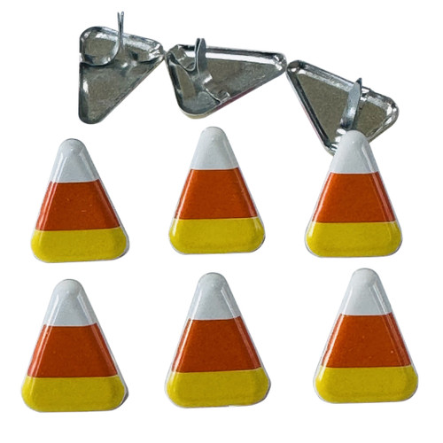 6 Pack - Eyelet Outlet Shape Brads 12/Pkg-Candy Corn - QBRD2-1GJ30 - 810787026113