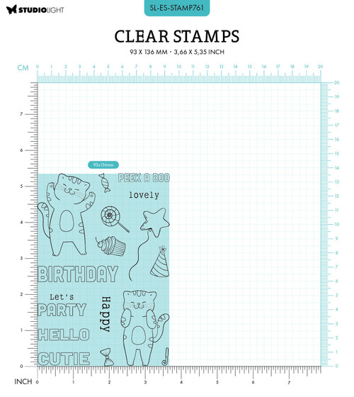 2 Pack - Studio Light Essentials Stamp-Nr. 761, Peek A Boo Slider - 5A002GNX-1GJ91