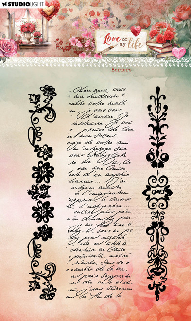2 Pack - Studio Light Love Of My Life Stamp-Nr. 777, Borders - 5A002GQM-1GJB4 - 8713943156872