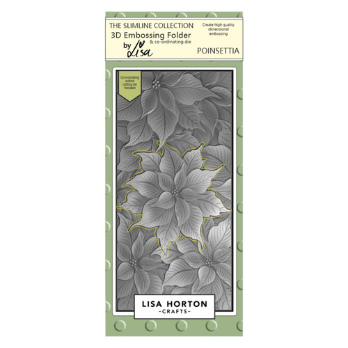 Lisa Horton Crafts Embossing Folder-Poinsettia - 5A002G2H-1GHKW - 792816353745