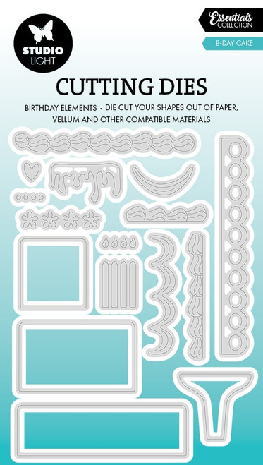 2 Pack - Studio Light Essentials Cutting Die-Nr. 934 B-Day Cake - 5A002GP5-1GJ8V - 8713943155899