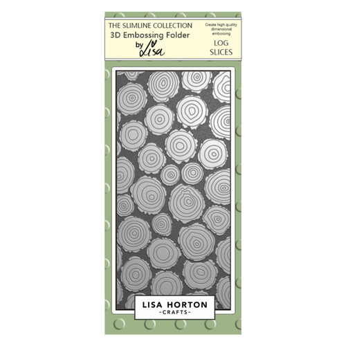 Lisa Horton Crafts Embossing Folder-Log Slices - 5A002G4V-1GHJR - 792816357309