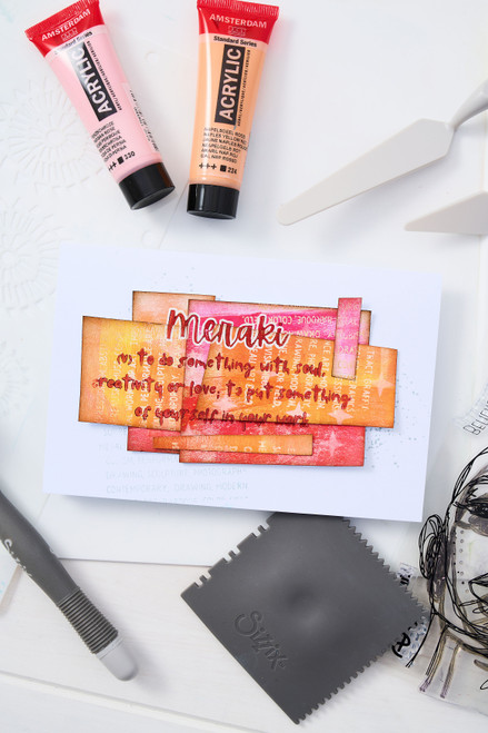 Sizzix Clear Stamp Set 7/Pkg W/Stencils 3/Pkg By Cat Kerr-Create - 5A002BLL-1GF33