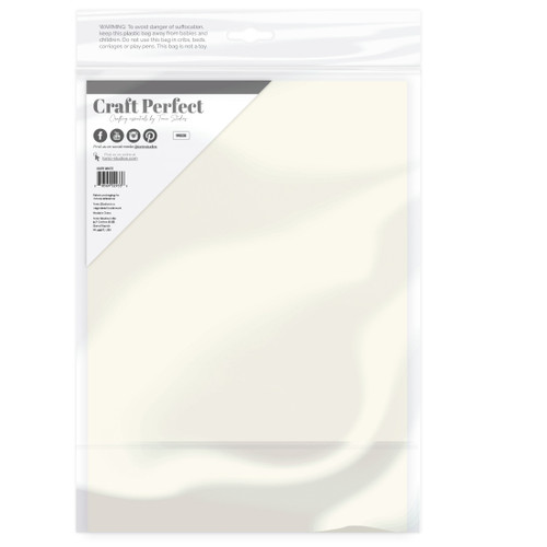 Craft Perfect Smooth Cardstock 8.5"X11" 5/Pkg-Ivory - 9933E