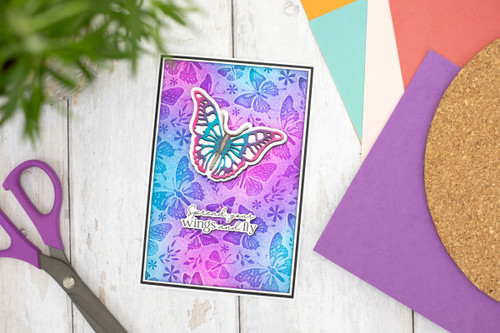 Crafter's Companion 3D Embossing Folder, Die & Acrylic Stamp-Splendid Butterflies 5A002G01-1GHDS