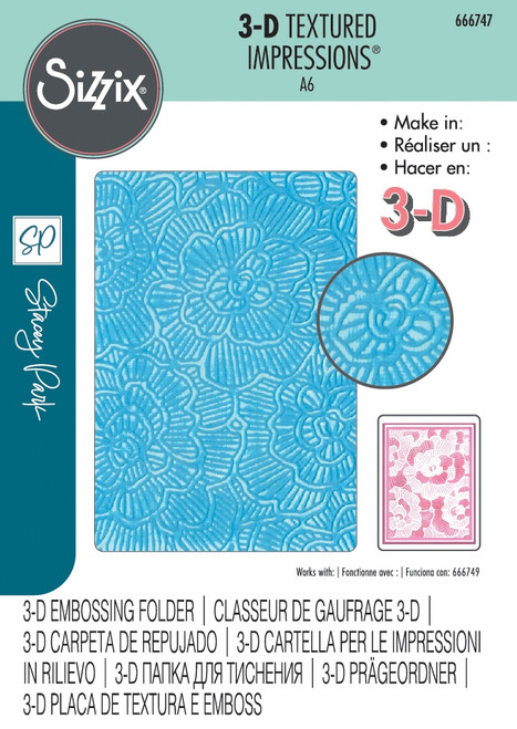 Sizzix 3D Textured Impressions Emboss Folder By Stacey Park-Sunday In The Park, Cosmopolitan - 5A002829-1GB4P - 630454290667
