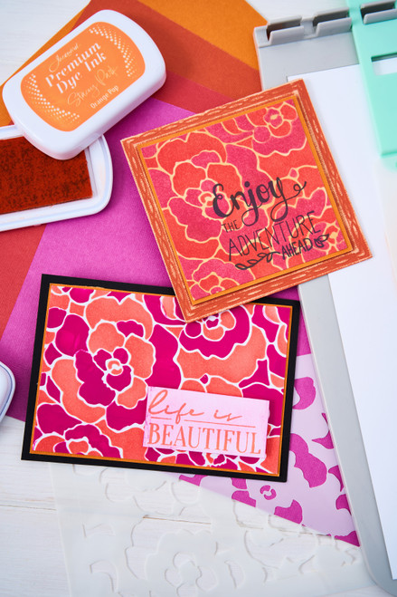 Sizzix A6 Cosmopolitan Stencil By Stacey Park 2/Pkg-Sunday In The Park #2 - 5A00282G-1GB4S