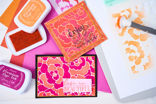 Sizzix A6 Cosmopolitan Stencil By Stacey Park 2/Pkg-Sunday In The Park #2 - 5A00282G-1GB4S