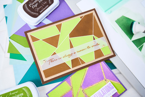 Sizzix A6 Cosmopolitan Stencil By Stacey Park 2/Pkg-Down The Line #2 - 5A002825-1GB4W