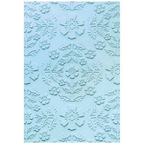 Sizzix Textured Impressions Embossing Folder By Eileen Hull-Floral Damask - 5A002826-1GB4V