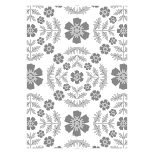 Sizzix Textured Impressions Embossing Folder By Eileen Hull-Floral Damask - 5A002826-1GB4V