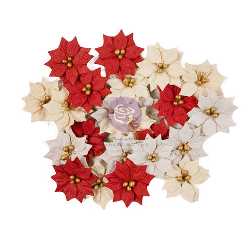 3 Pack Prima Marketing Paper Flowers 24/Pkg-Santa's Garden, From The North Pole 5A00288P-1GB9G - 655350670887