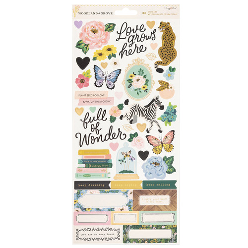 3 Pack - Maggie Holmes Woodland Grove Cardstock Stickers-6"X12" - MH021897 - 718813174824 3 Pack - Maggie Holmes Woodland Grove Cardstock Stickers-6"X12" - MH021897 - 718813174824