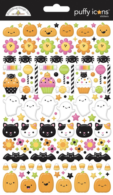 3 Pack Doodlebug Puffy Stickers-Icons, Hey Pumpkin 5A002C31-1GFNF - 842715085749