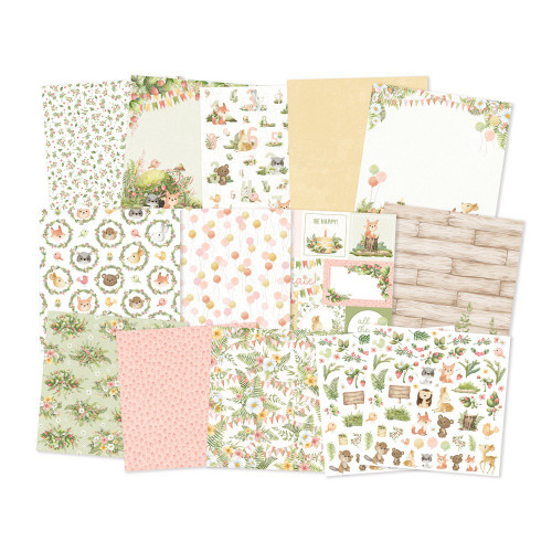 P13 Double-Sided Paper Pad 12"X12" 12/Pkg-Woodland Cuties P13WDC08