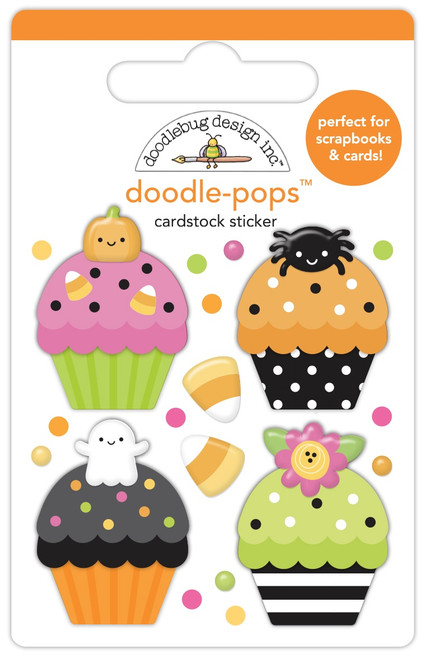 Doodlebug Doodle-Pops 3D Sticker-Cute Cakes, Hey Pumpkin 5A002C4X-1GFM0 - 842715085664